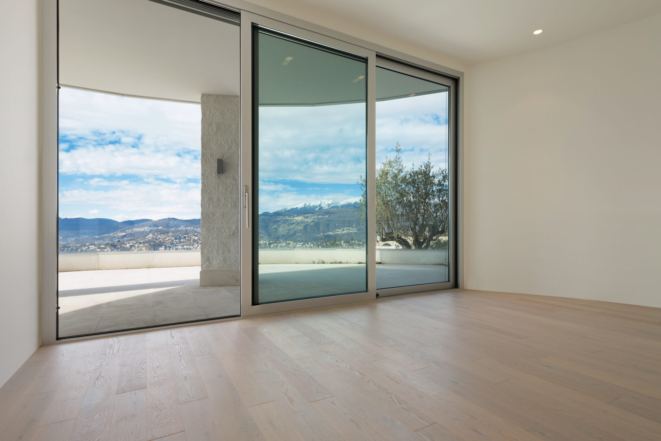 Interior of modern penthouse Manual Sliding Door