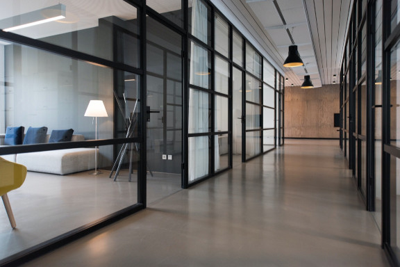 Glass partition